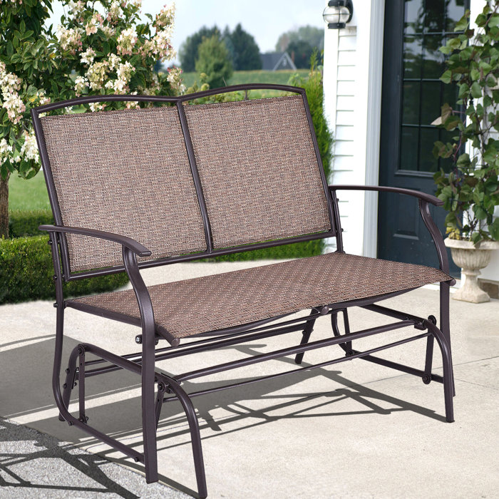HEAWEEGO Patio Glider Rocking2 Person Outdoor Bench & Reviews | Wayfair.ca